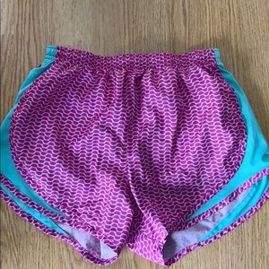Nike Pink & Gray Tempo Shorts with Aqua Mesh Small